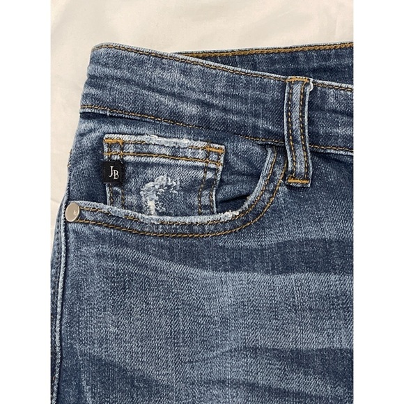 Judy Blue Jeans Women’s 5/27 Blue Distressed Mid Rise Medium Wash Boyfriend Fit - Picture 8 of 11